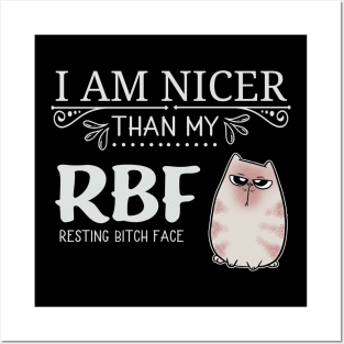 Resting Bitch Face RBF Cute Cat Posters and Art
